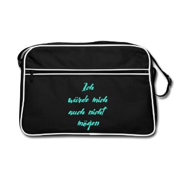 funny saying - funny sayings - Retro Bag - black/white - Front