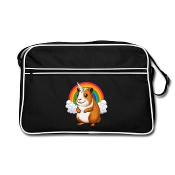 Cochon d'Inde Licorne - Sac Retro - noir/blanc - Devant