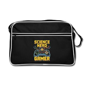 Science Nerd Gamer Atom Controller Wissenschaft - Sac Retro - noir/blanc - Devant