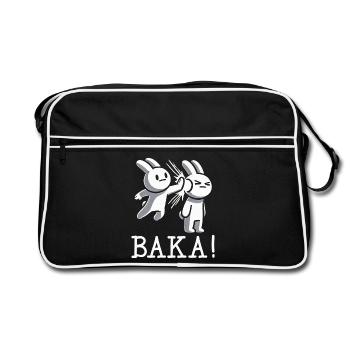 Sortez du contact social inutile Baka Anime - Sac Retro - noir/blanc - Devant