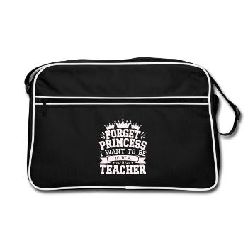 Träume von Pädagogen, die von Vertrauen gekrönt sind - Retro Tasche - Schwarz/Weiß - Vorne