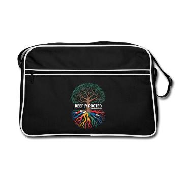 Des racines d’héritage hispanique profondément enracinées - Sac Retro - noir/blanc - Devant