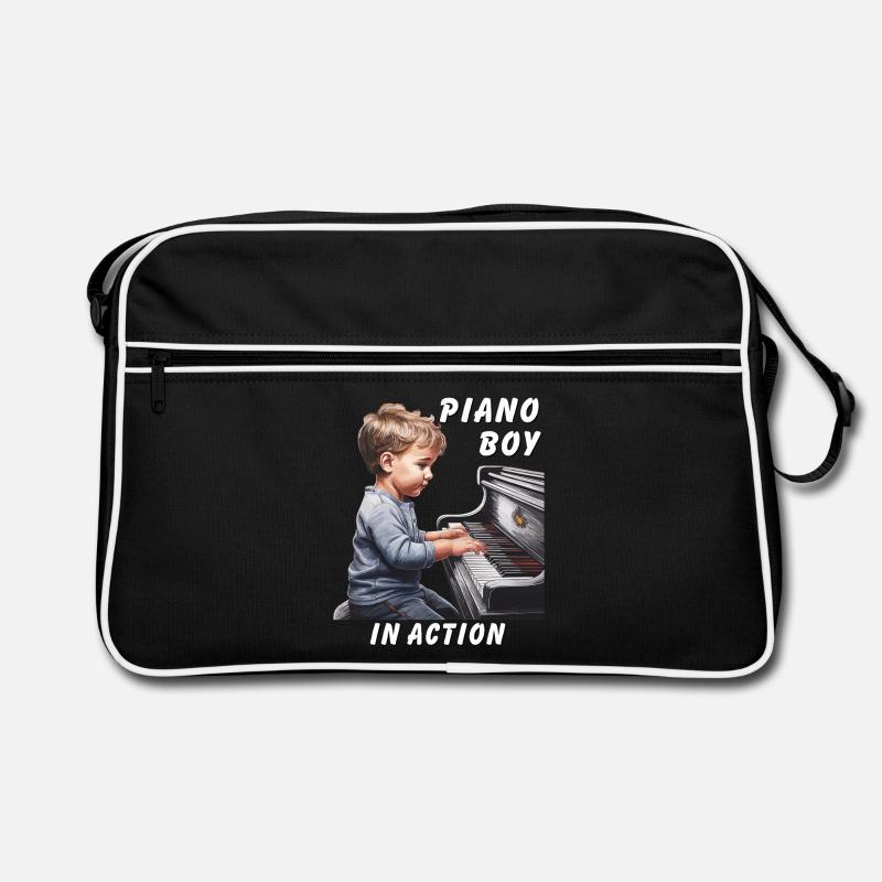 PIANO BOY IN ACTION Retro Tasche