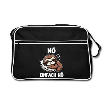 Nope just nope sloth lover sloths sloth sloth - Retro Bag - black/white - Front