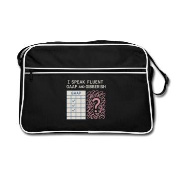 Accounting student cpa in training excel jokes - Retro Bag - black/white - Front