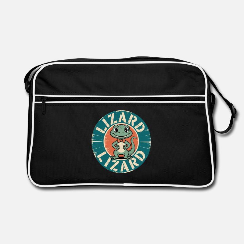 Lizard Meme Lustig Weirdcore Vibes Retro Tasche