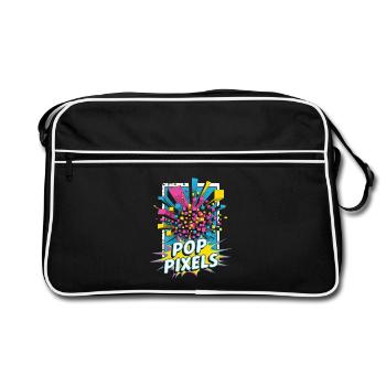 Pop Pixels Pop Culture Rétro Jeu vidéo - Sac Retro - noir/blanc - Devant