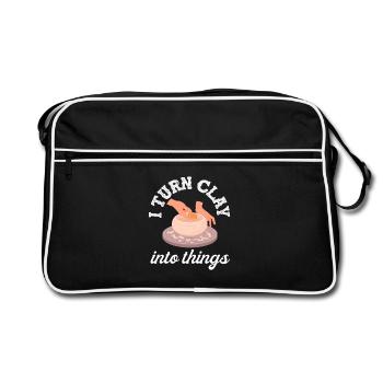 Poterie : je façonne l’argile en choses - Sac Retro - noir/blanc - Devant