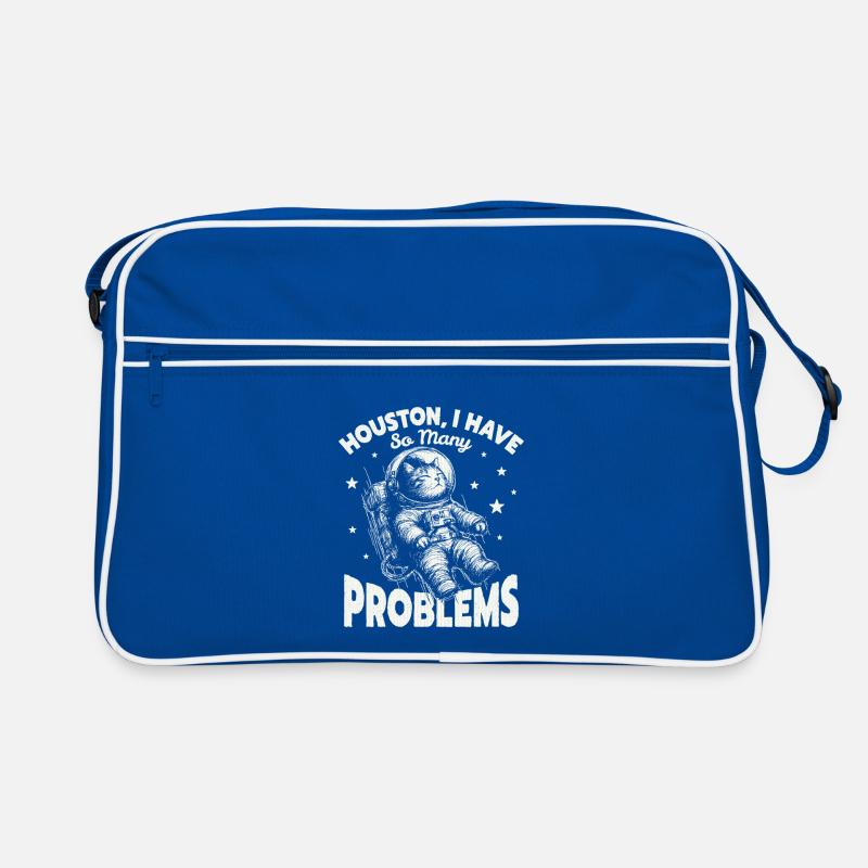 Houston J’ai tellement de problèmes drôle de chat de l’espace Sac Retro