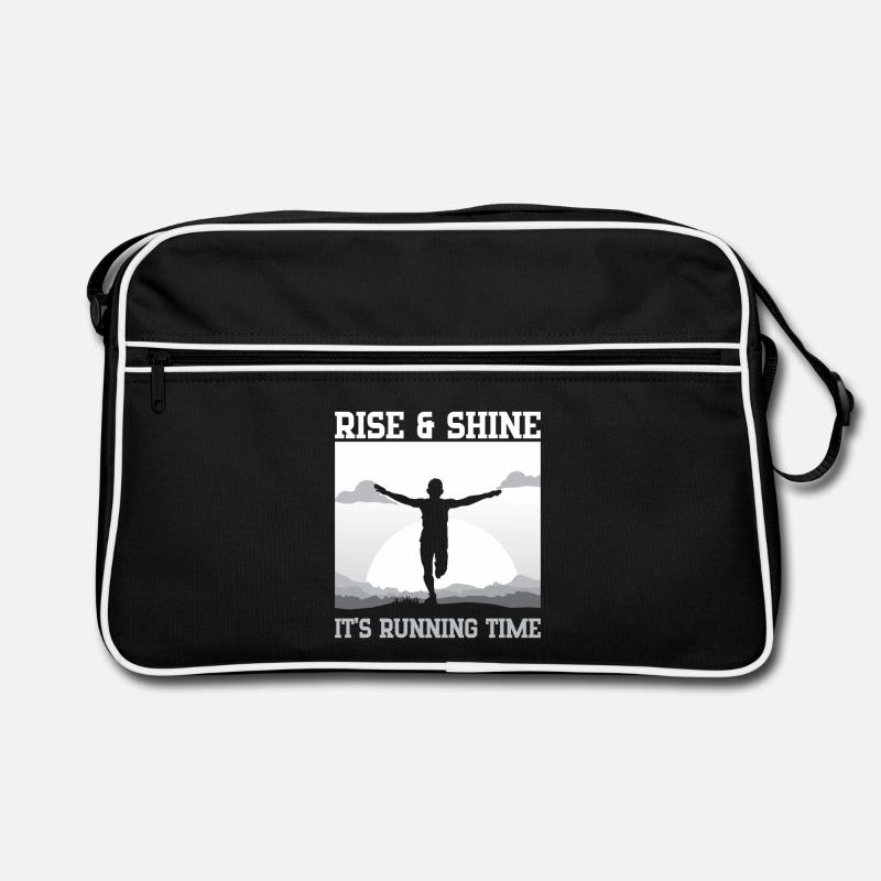 Marathon Runner Rise & Shine Running Gift Idea Retro Tasche