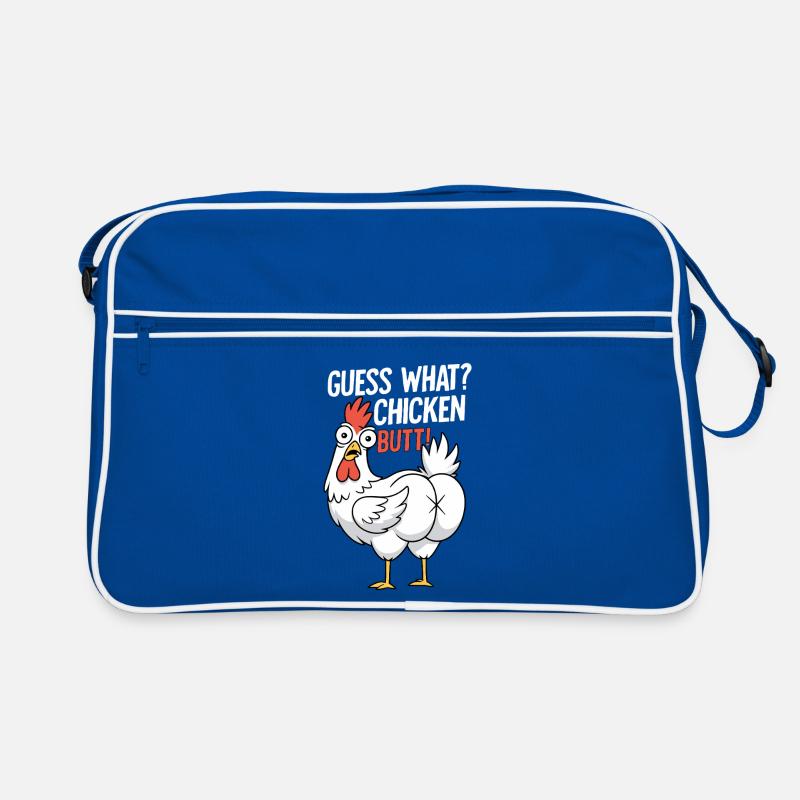 Cul de poulet disant dessin animé Sac Retro