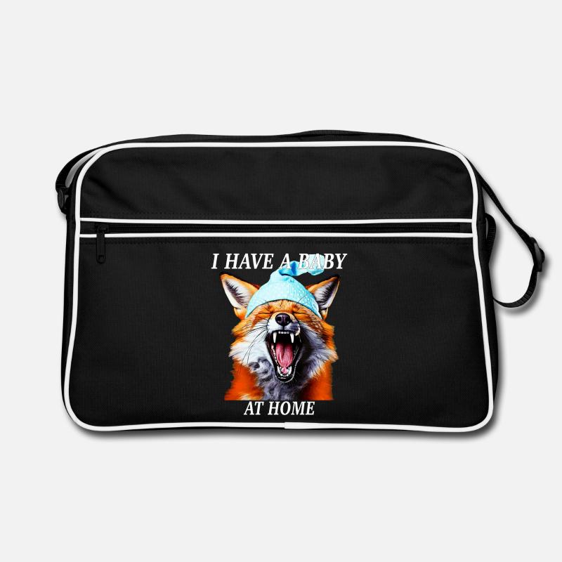 FUCHS J’AI UN BÉBÉ À LA MAISON - Sac Retro - noir/blanc