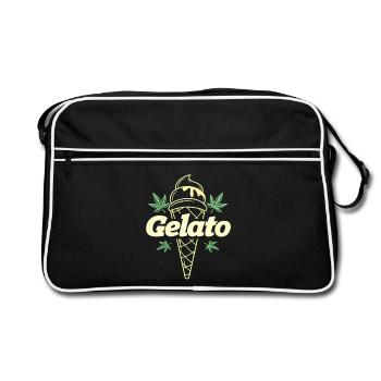 Cône de glace Gelato Leaf 420 Esthétique - Sac Retro - noir/blanc - Devant