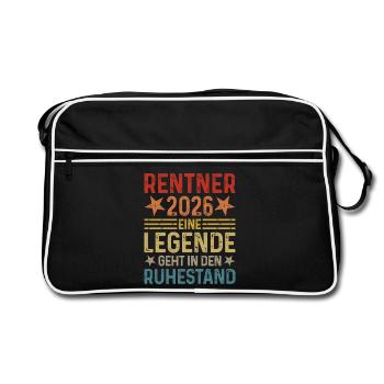 Retraités 2026 Une légende prend sa retraite - Sac Retro - noir/blanc - Devant