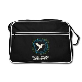 Drôle Colibri Mem Petit Oiseau Grande Énergie - Sac Retro - noir/blanc - Devant