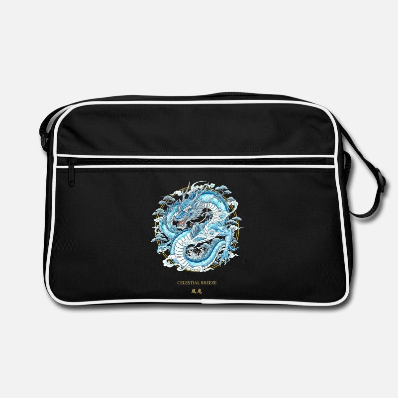 Celestial Breeze Himmlischer Winddrache Retro Tasche