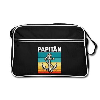 Future Father PAPITAN Retro Funny - Retro Bag - black/white - Front