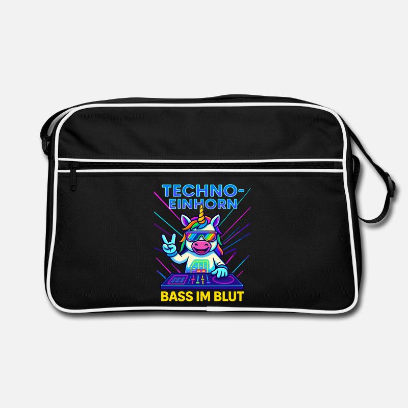 Techno licorne basse dans le sang Sac Retro