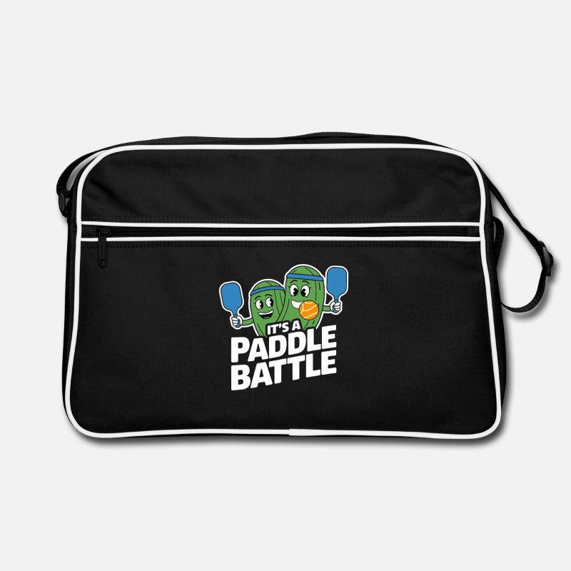 Paddleball Pickleball Cadeau Paddle Battle - Sac Retro - noir/blanc