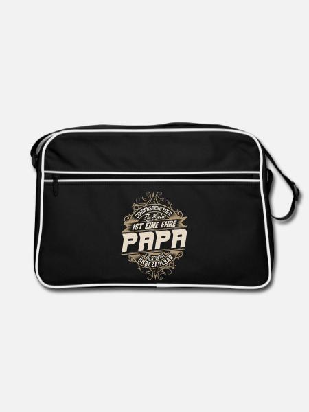 Schornsteinfeger Papa - Retro Tasche - Schwarz/Weiß