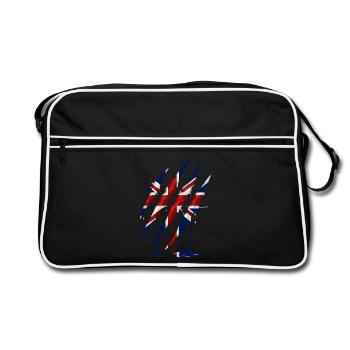 Union Jack Claw Scratch Mark - Retro Bag - black/white - Front