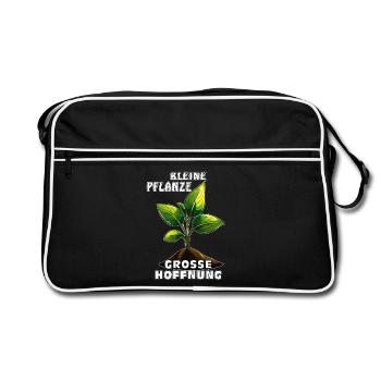 PETITE PLANTE, GRAND ESPOIR - Sac Retro - noir/blanc - Devant
