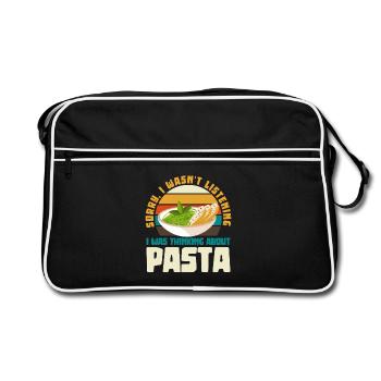 I thought of pasta retro design - Retro Bag - black/white - Front