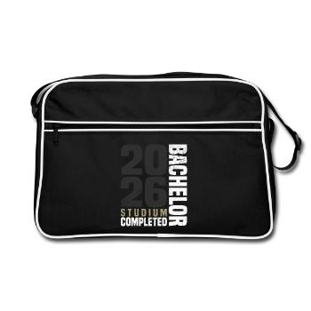 Bachelor Studium 2026 - Retro Tasche - Schwarz/Weiß - Vorne