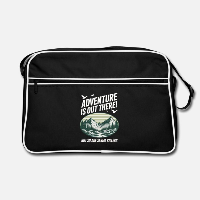 Adventure Is Out There Serial Killers - Retro Tasche - Schwarz/Weiß