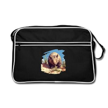 Wombats Wombat - Sac Retro - noir/blanc - Devant