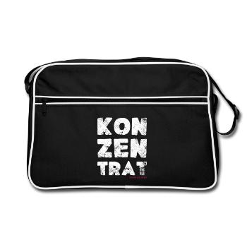 Je ne suis pas petit, je suis un concentré qui dit - Sac Retro - noir/blanc - Devant
