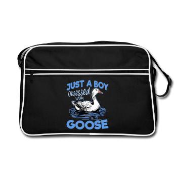 Drôle d’oiseau oie - Sac Retro - noir/blanc - Devant