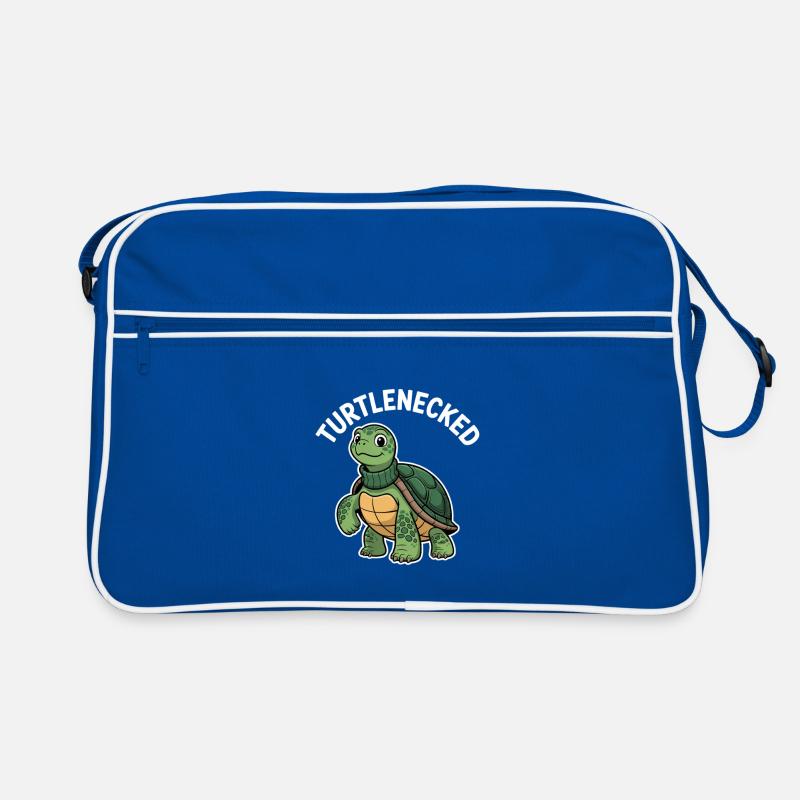 Turtlenecked funny turtle in turtleneck Retro Bag