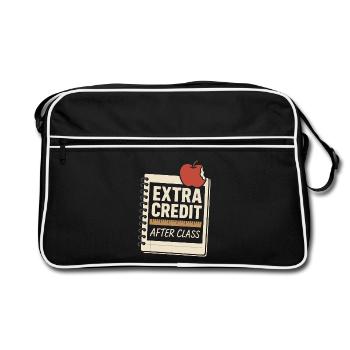 Dirty Teacher Naughty Humor Nsfw Rude - Retro Bag - black/white - Front