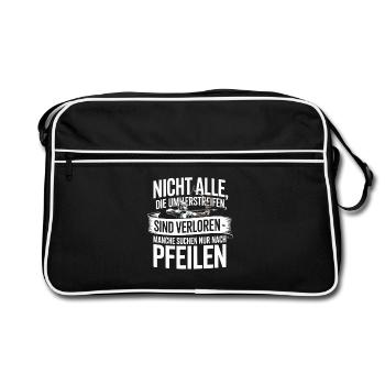 Conception de tir à l’arc pour les archers et les parcours - Sac Retro - noir/blanc - Devant