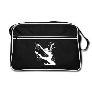 Gymnastique au sol Gymnastique artistique - Sac Retro - noir/blanc - Devant