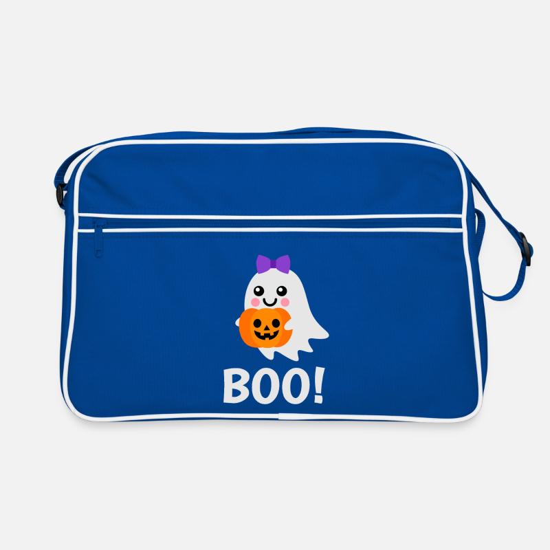 Halloween Design - Cute Ghost Jack o Lantern Retro Bag