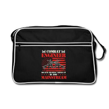Blague sur l’ingénieur de combat qui fait exploser les choses - Sac Retro - noir/blanc - Devant