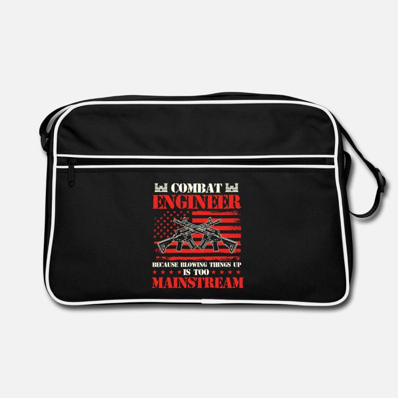 Combat Engineer Blowing Things Up Joke Retro Bag