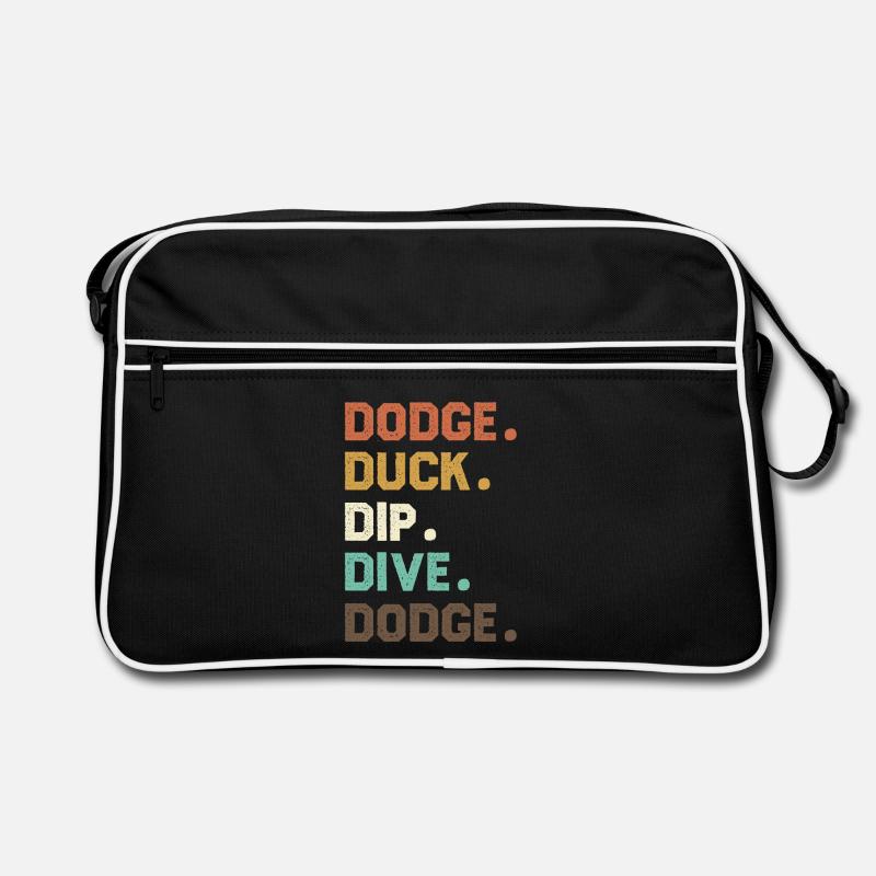 Séquence de mots rétro Dodgeball Duck Dip Dive Sac Retro