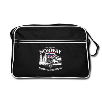 The Wild Side - Norway Vacation Nature Gift - Retro Bag - black/white - Front