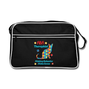 Autism Team: Strong Together - Retro Bag - black/white - Front