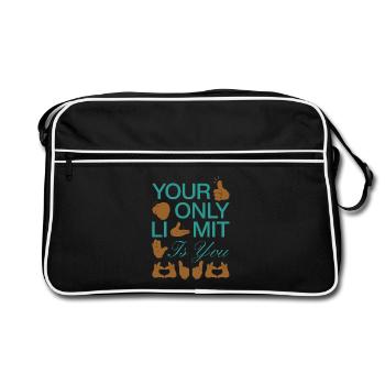 Acceptance instead of prejudice - Retro Bag - black/white - Front