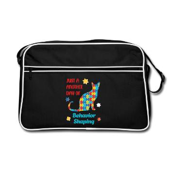Love, Acceptance, Autism Power - Retro Bag - black/white - Front