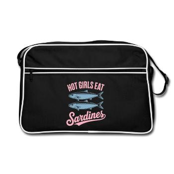 Sardines Pop Art Texte - Sac Retro - noir/blanc - Devant