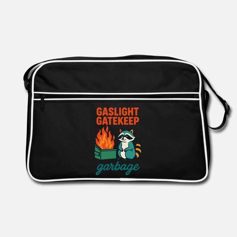 Gaslight Gatekeep Garbage Raccoon Citation Sac Retro