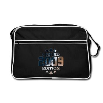 LIMITED EDITION 2009 17TH BIRTHDAY - Retro Bag - black/white - Front