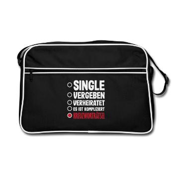 Mots croisés Humour - Sac Retro - noir/blanc - Devant