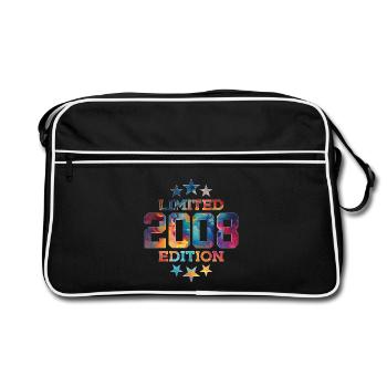 LIMITED EDITION 2008 18. GEBURTSTAG - Retro Tasche - Schwarz/Weiß - Vorne
