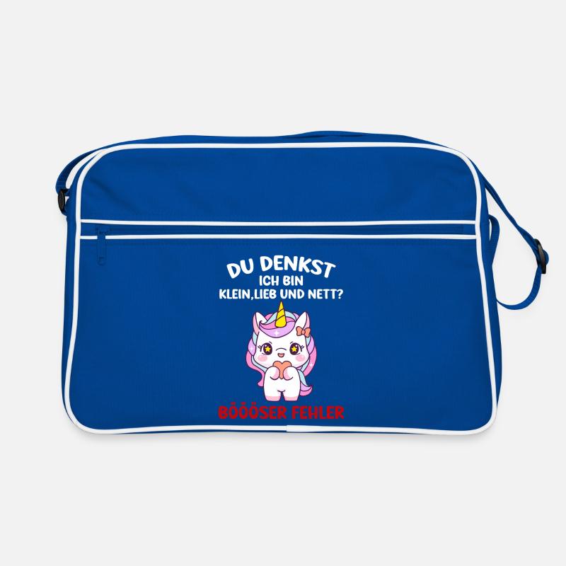 Du denkst Ich bin klein lieb und nett böser Fehler Retro Tasche